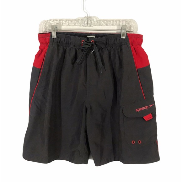 Speedo Men's Cargo Swim Trunks -Size Large Pockets - Picture 1 of 9
